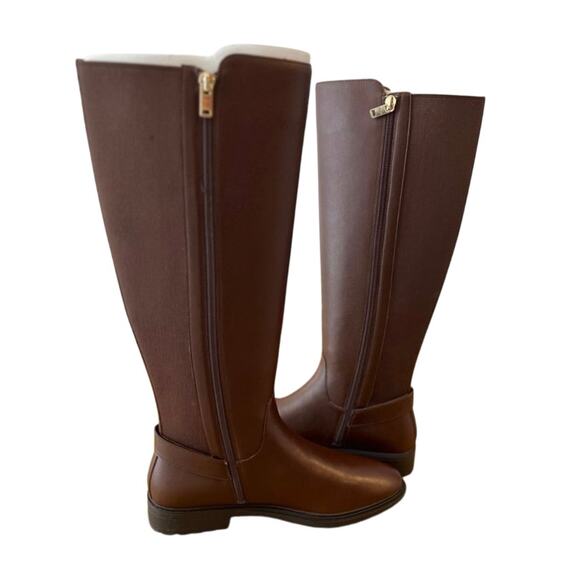 Fitz Walnut Leather Riding Boots Women’s 8.5B Tall Equestrian Knee High Brown - Picture 2 of 10